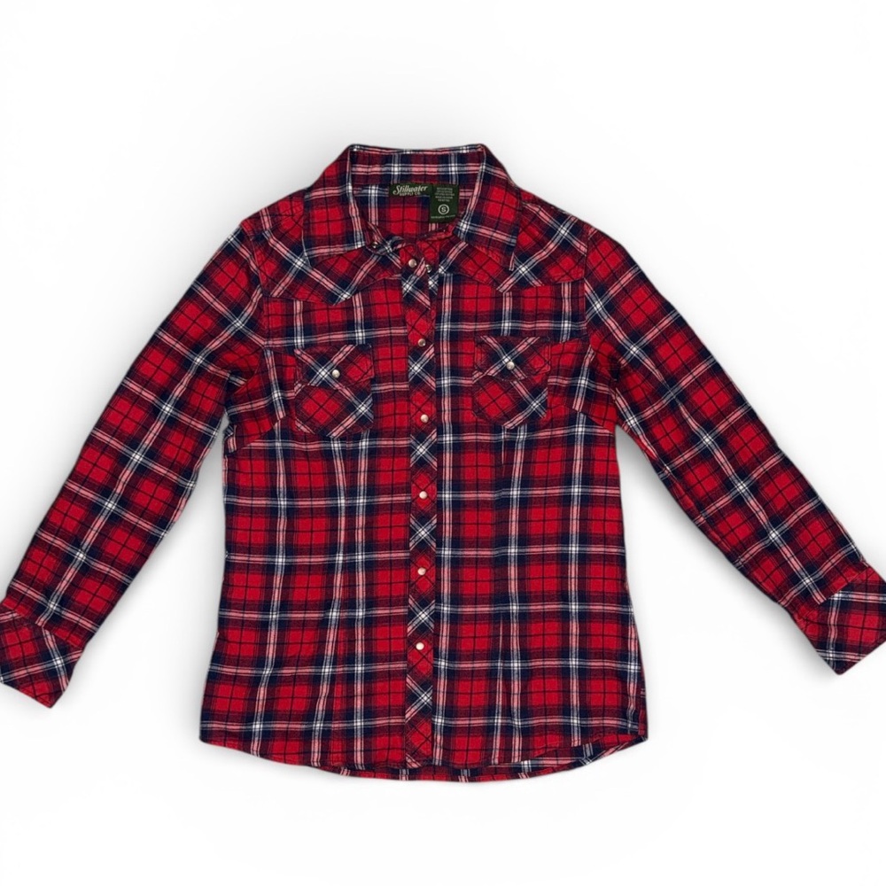 Stillwater Supply Co. Red Plaid Women's Button Down Shirt